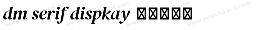 dm serif dispkay字体转换